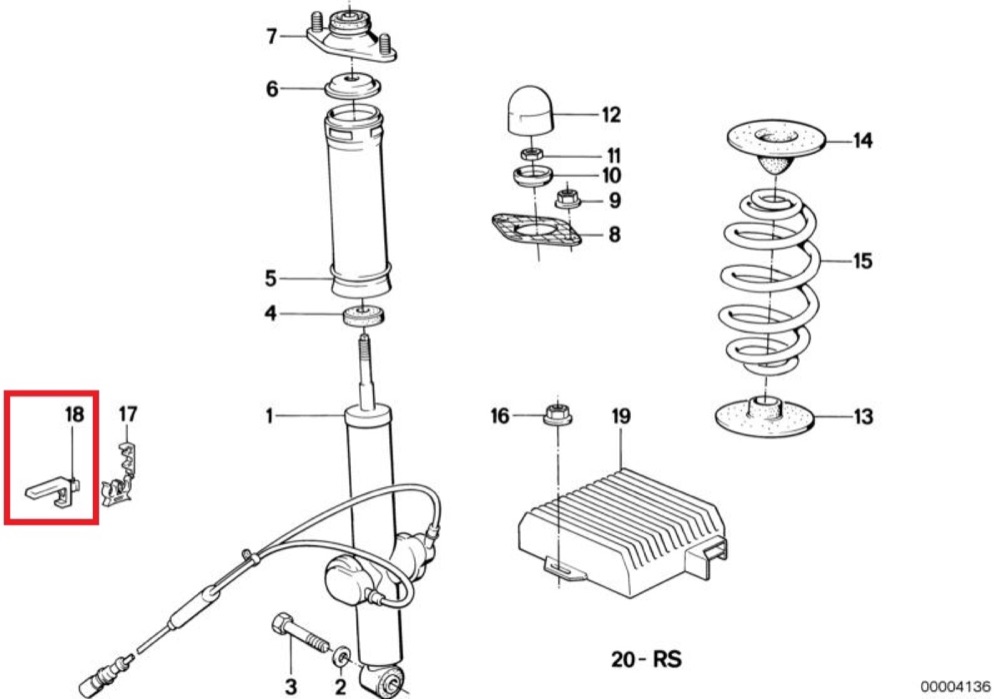 BMW E30 Kablo Tutucu Braket (34521154232) görsel 2