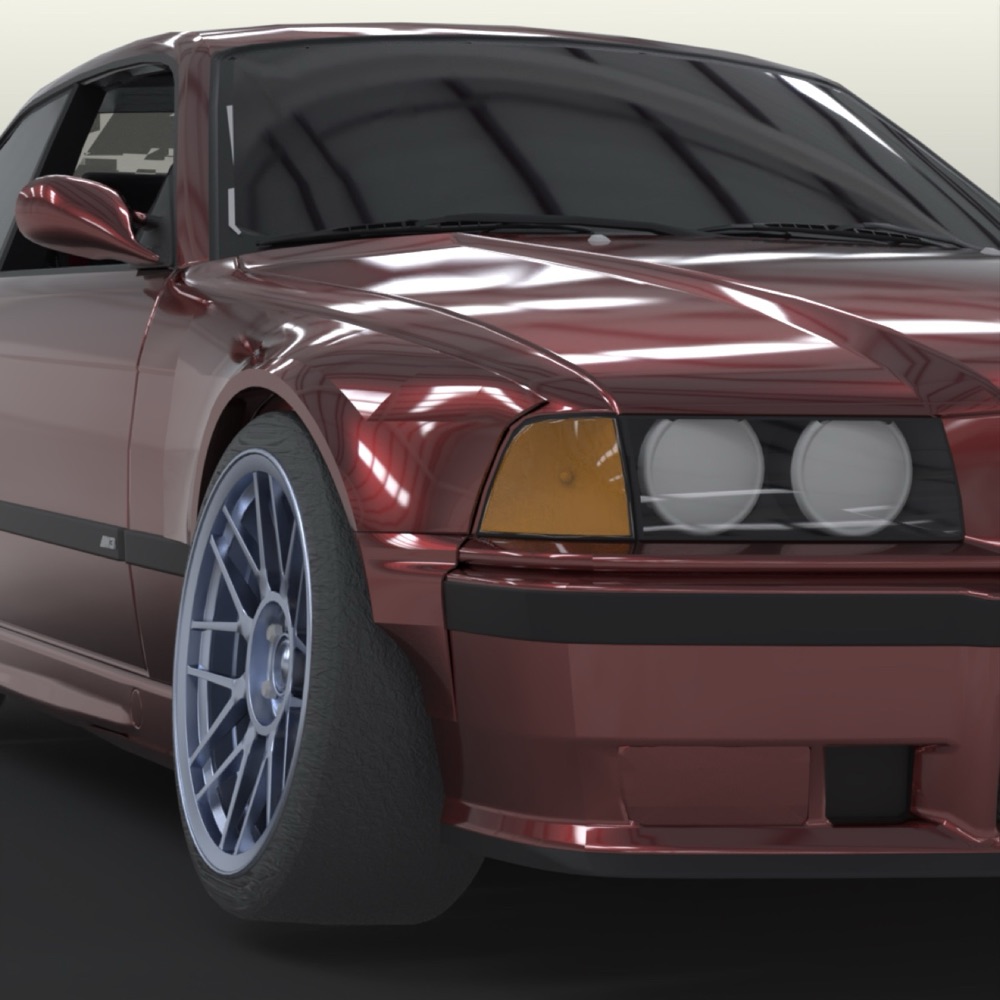 BMW E36 Coupe Geniş Çamurluk Seti (Motorsport)
