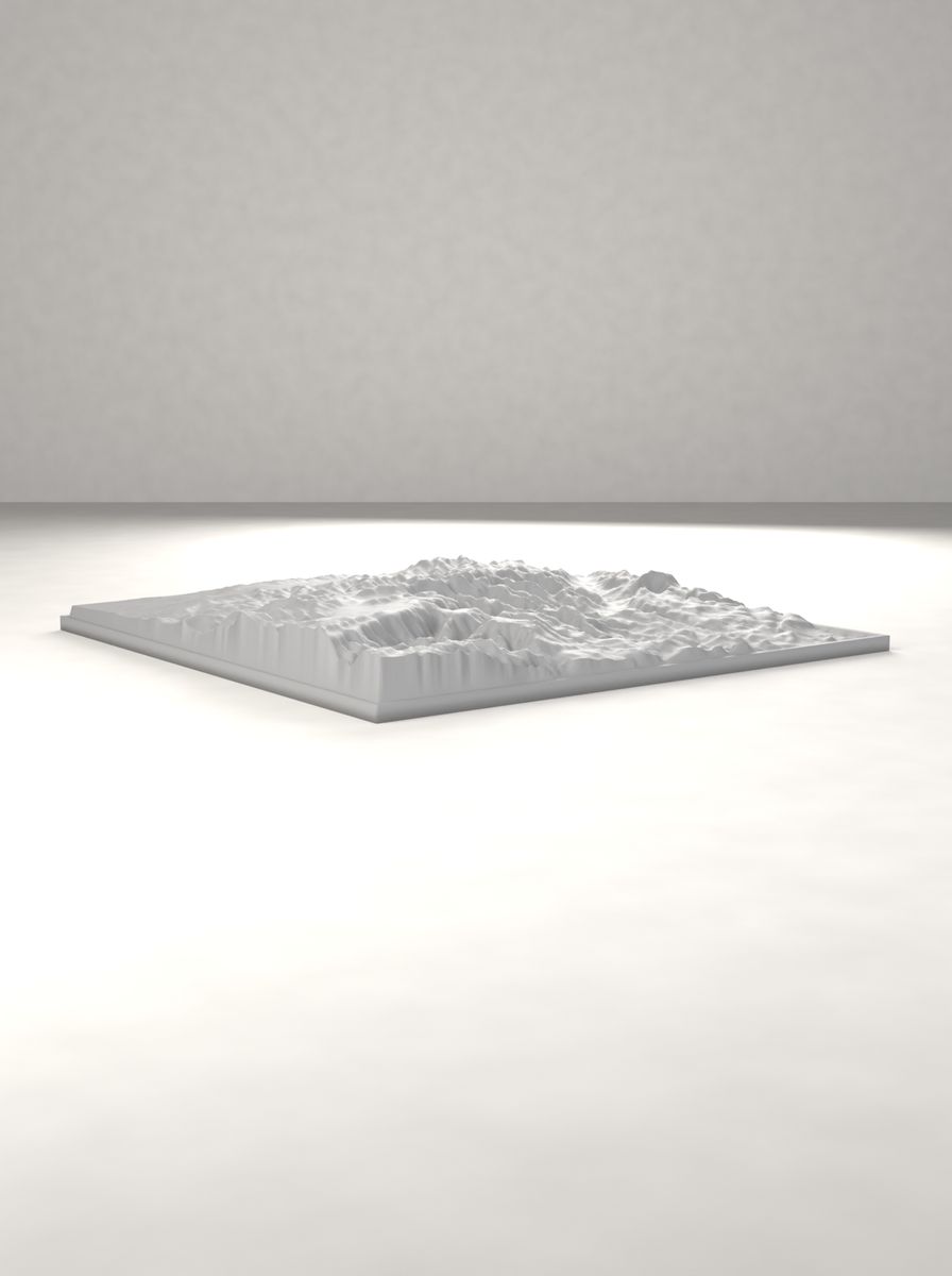 Bolkar Dağları Rölyef Haritası (200 × 200 mm, Topografik Duvar Dekoru) görsel 4