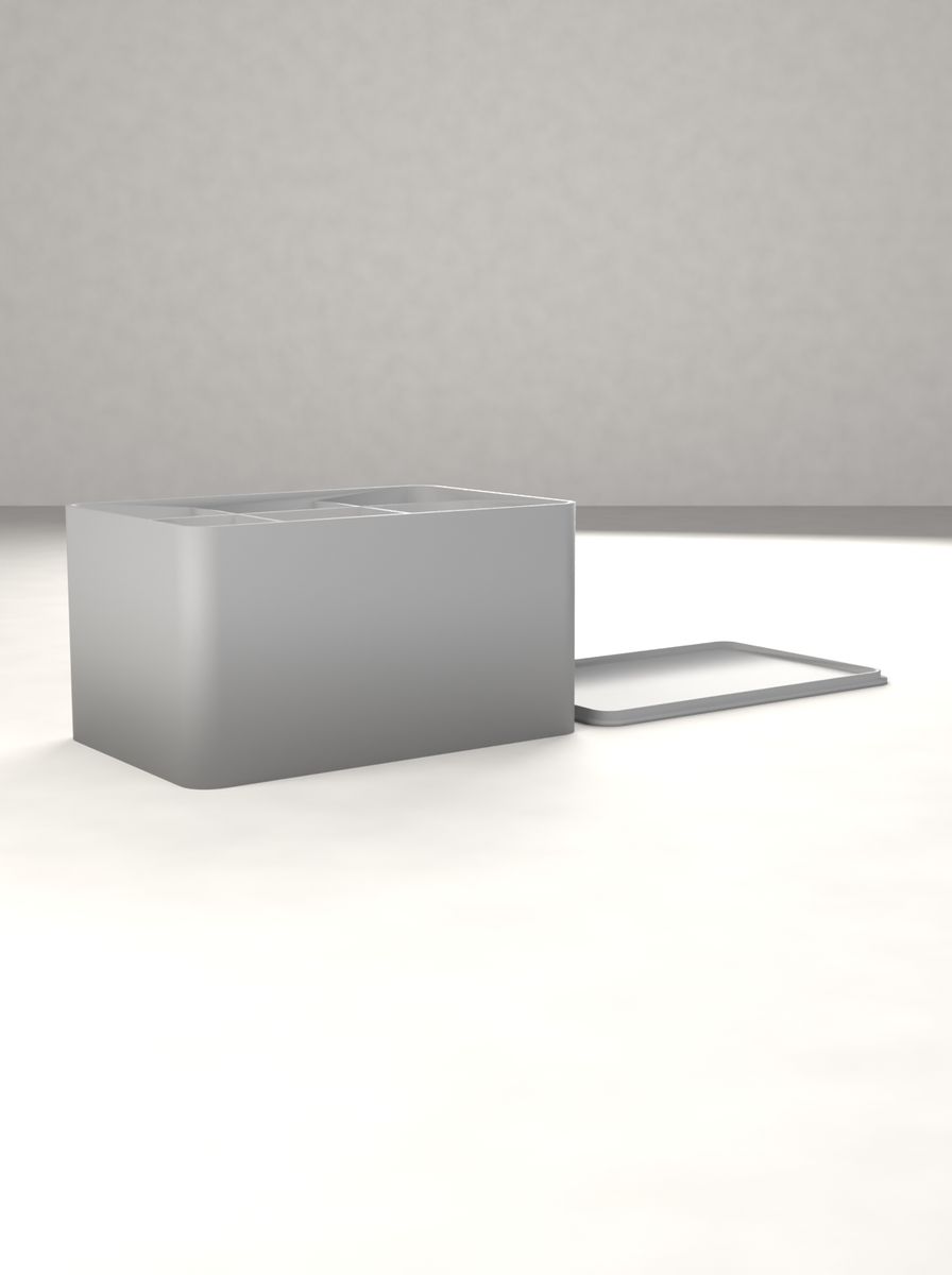 Bölmeli Organizer Kutu (150 × 100 × 80 mm, 3 × 3 Gözlü, Kapaklı) görsel 2
