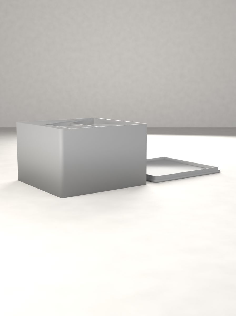 Bölmeli Organizer Kutu (80 × 80 × 50 mm, 3 × 3 Gözlü, Kapaklı) görsel 2