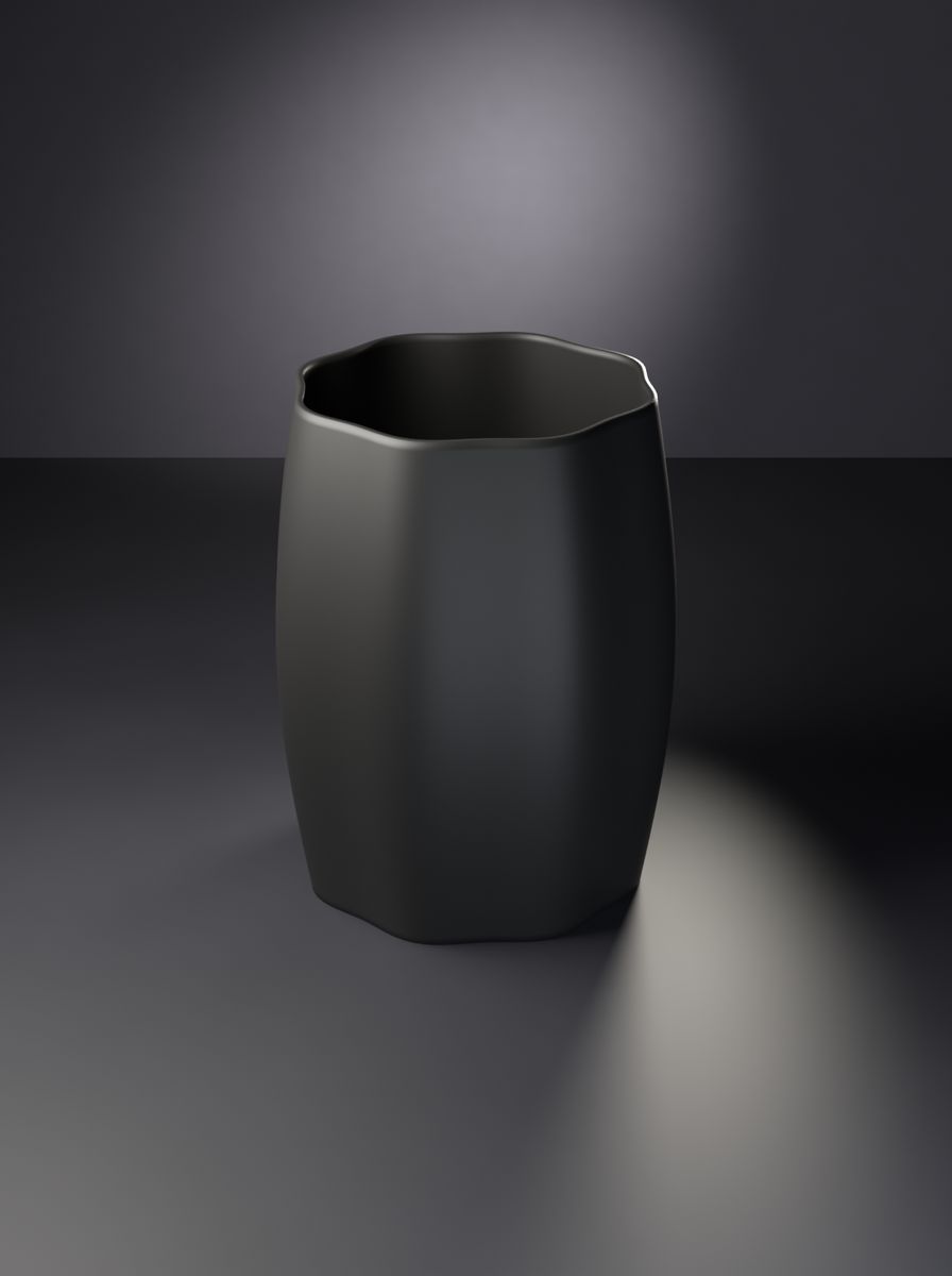 Bombeli Kanallı Vazo (100 mm Çap, 150 mm Yükseklik, 8 Kanal) görsel 1