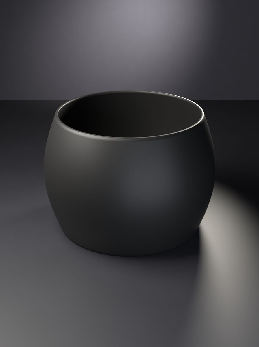 Bombeli Saksı (120 mm Çap, 100 mm Yükseklik, Drenaj Delikli)