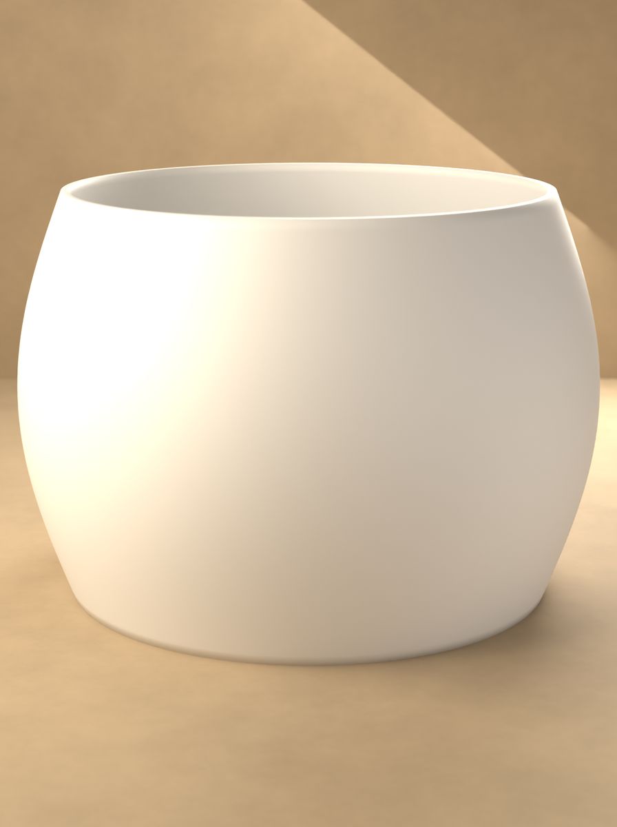 Bombeli Saksı (120 mm Çap, 100 mm Yükseklik, Drenaj Delikli) görsel 3
