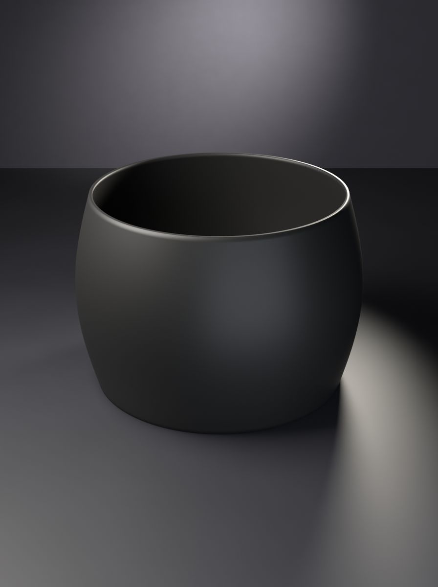 Bombeli Saksı (140 mm Çap, 110 mm Yükseklik, Drenaj Delikli)