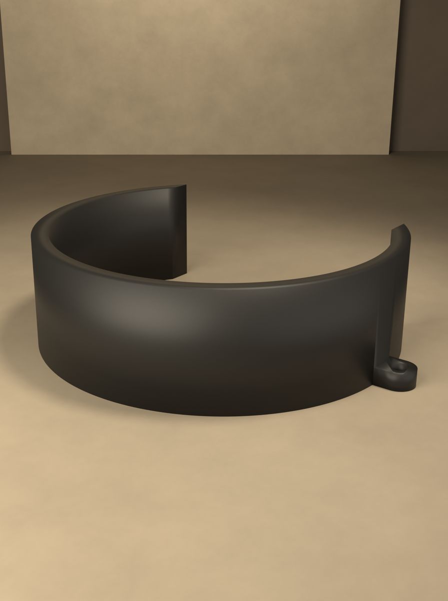 Boru Kelepçesi (120 mm Boru Çapı, 40 mm Genişlik, M5 Vidalı) görsel 4