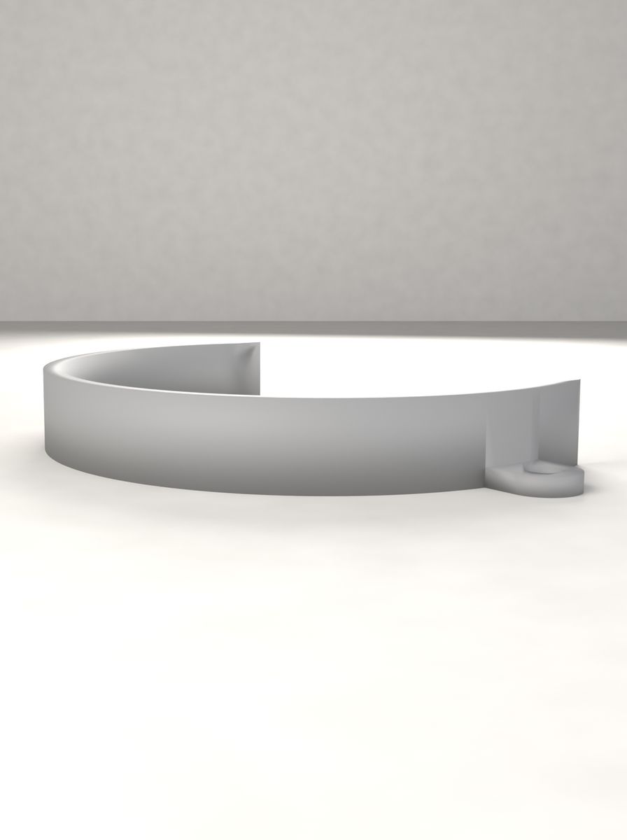 Boru Kelepçesi 90 mm (M5 Vida ile Sabitlenen) görsel 2