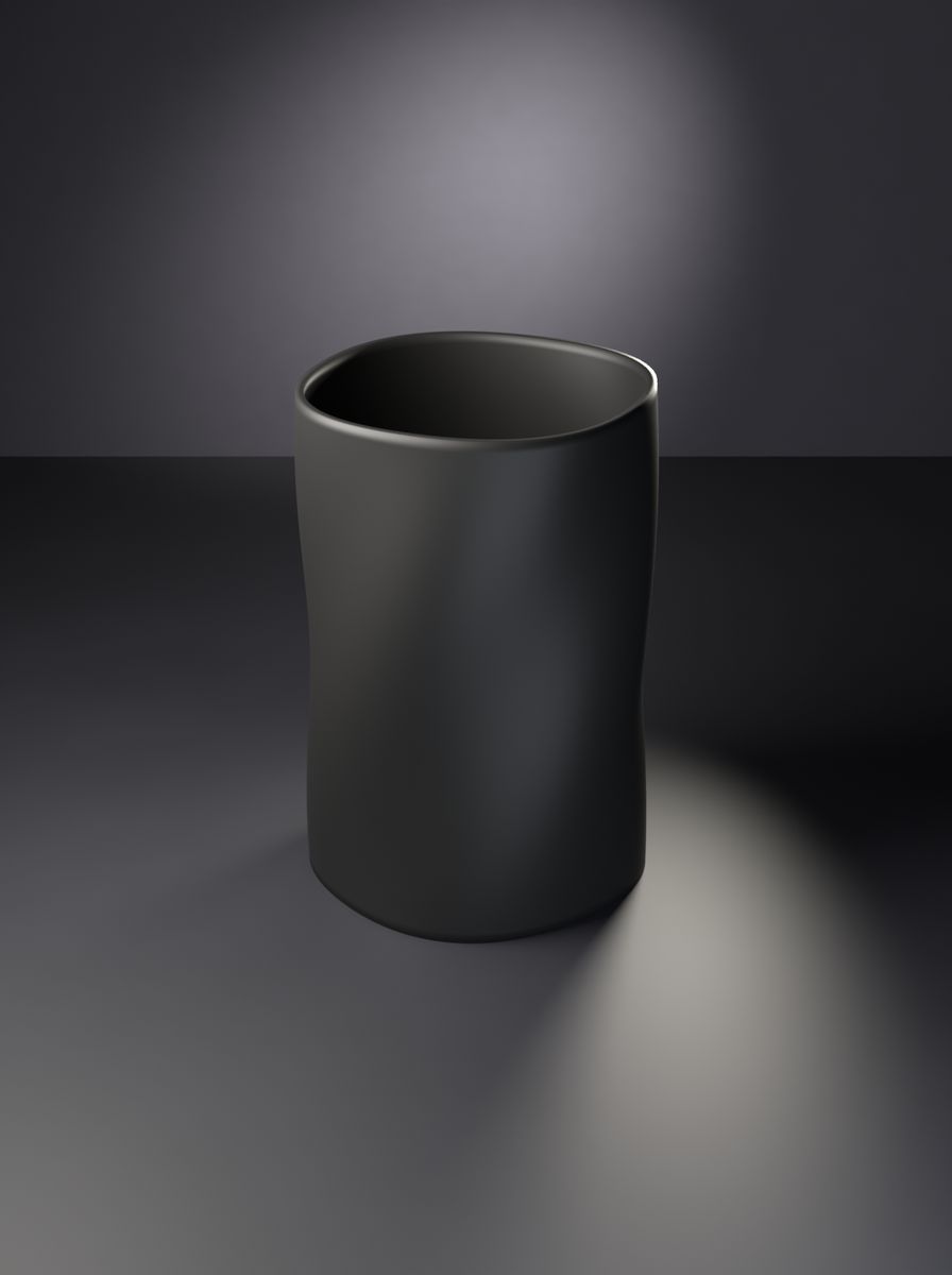 Bükümlü Kanallı Silindir Saksı (80 mm Çap, 120 mm Yükseklik, 4 Kanal, Drenaj Delikli) görsel 2