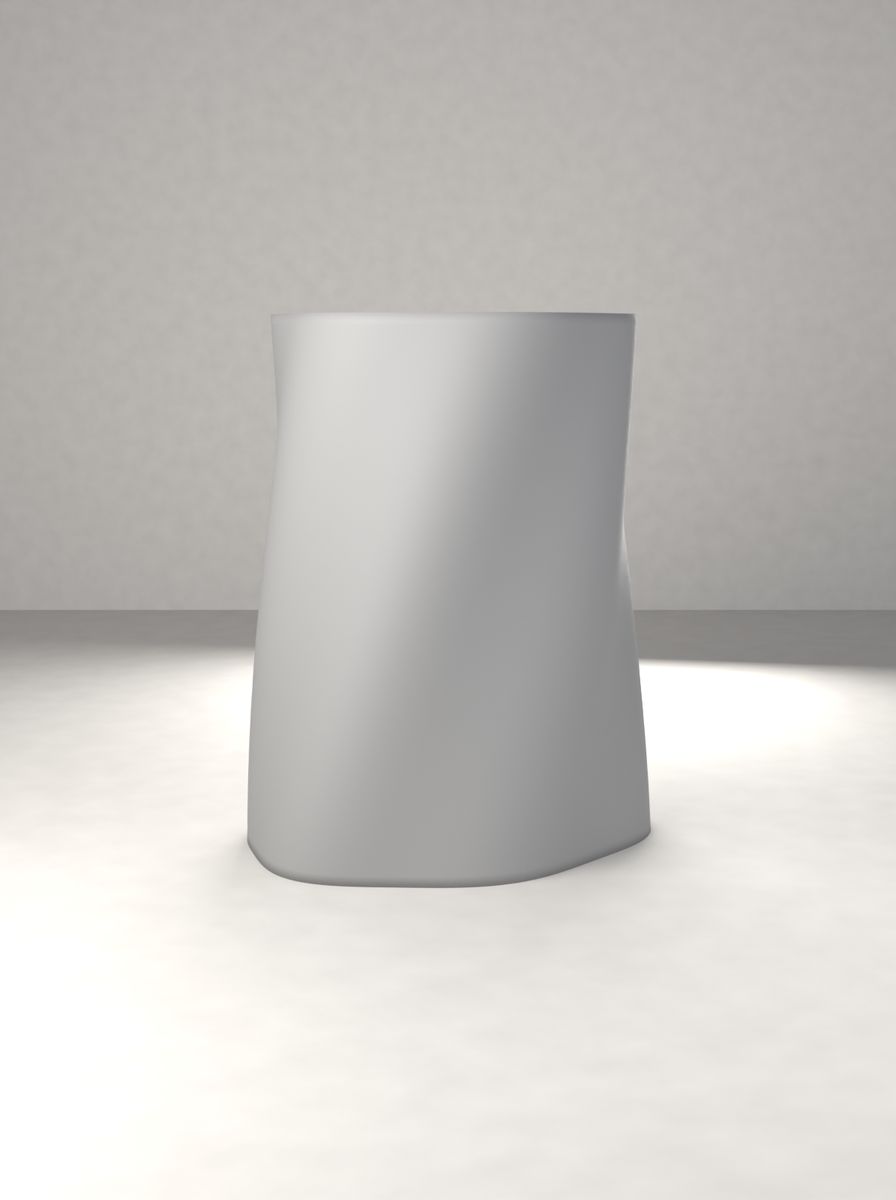Bükümlü Oval Kanallı Saksı (100 × 80 mm, 120 mm Yükseklik, 6 Kanal, Drenaj Delikli) görsel 2