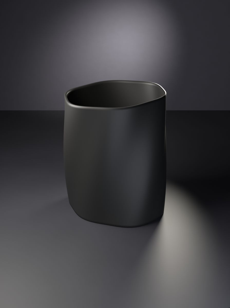 Bükümlü Oval Kanallı Saksı (100 × 80 mm, 120 mm Yükseklik, 6 Kanal, Drenaj Delikli)
