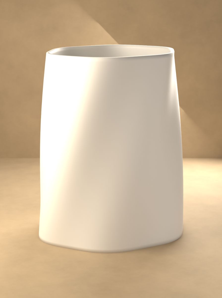 Bükümlü Oval Kanallı Saksı (100 × 80 mm, 120 mm Yükseklik, 6 Kanal, Drenaj Delikli) görsel 3