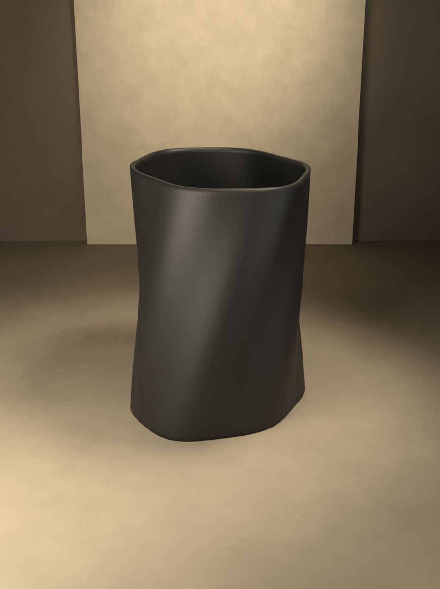 Bükümlü Oval Kanallı Saksı (100 × 80 mm, 120 mm Yükseklik, 6 Kanal, Drenaj Delikli) görsel 4