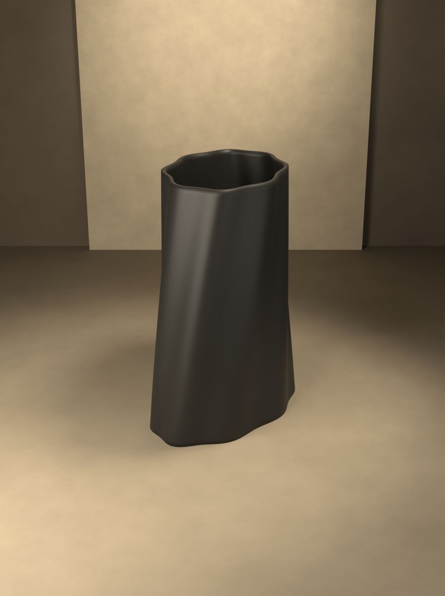 Bükümlü Oval Kanallı Saksı (90 × 54 mm, 120 mm Yükseklik, 8 Kanal, Drenaj Delikli) görsel 4
