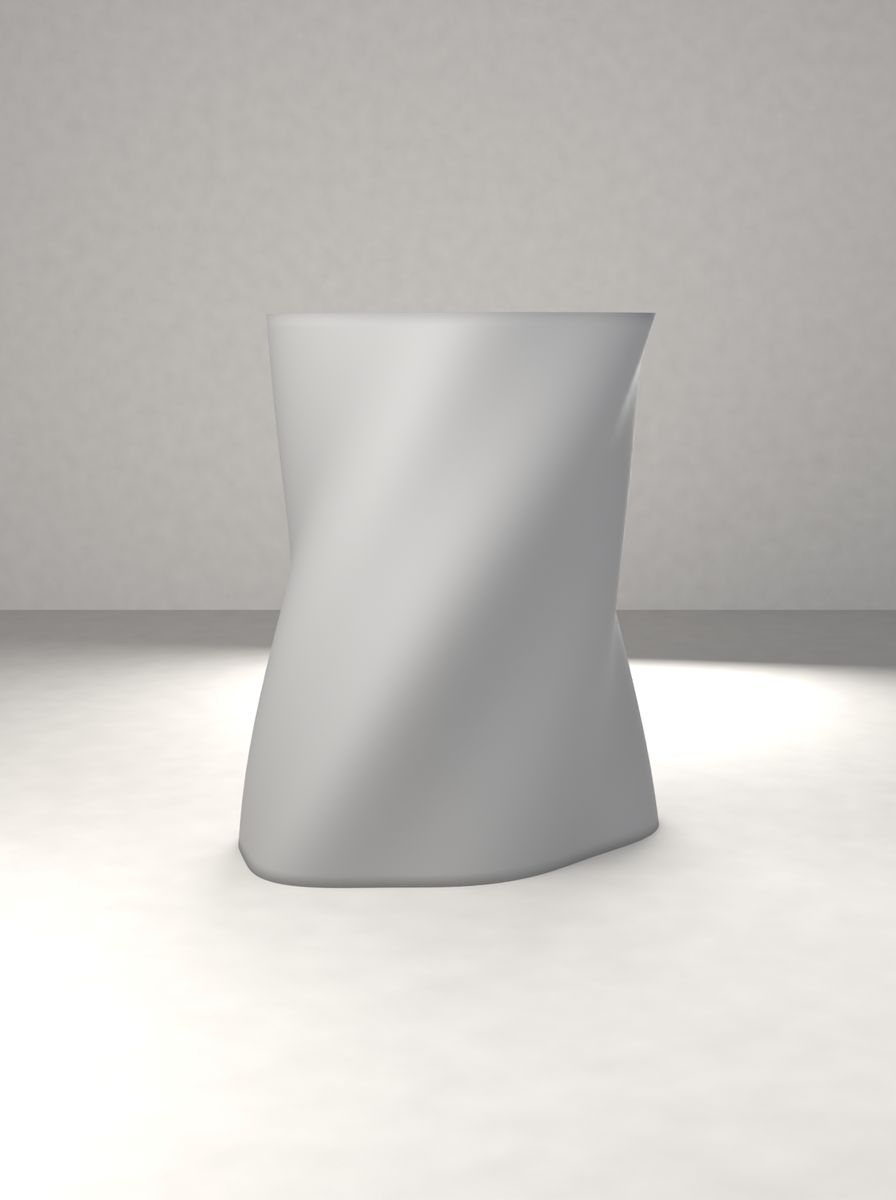 Bükümlü Oval Kanallı Saksı (90 × 63 mm, 100 mm Yükseklik, 6 Kanal, Drenaj Delikli) görsel 2