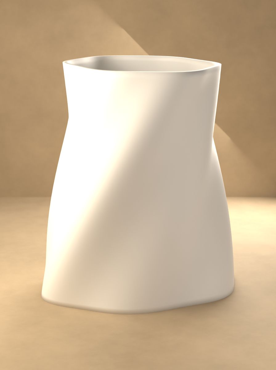 Bükümlü Oval Kanallı Saksı (90 × 63 mm, 100 mm Yükseklik, 6 Kanal, Drenaj Delikli) görsel 3