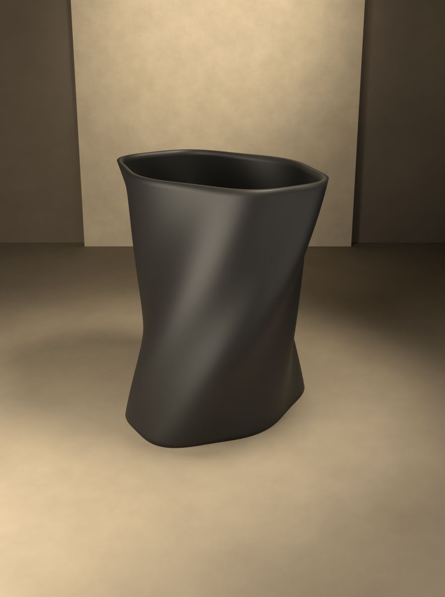 Bükümlü Oval Kanallı Saksı (90 × 63 mm, 100 mm Yükseklik, 6 Kanal, Drenaj Delikli) görsel 4