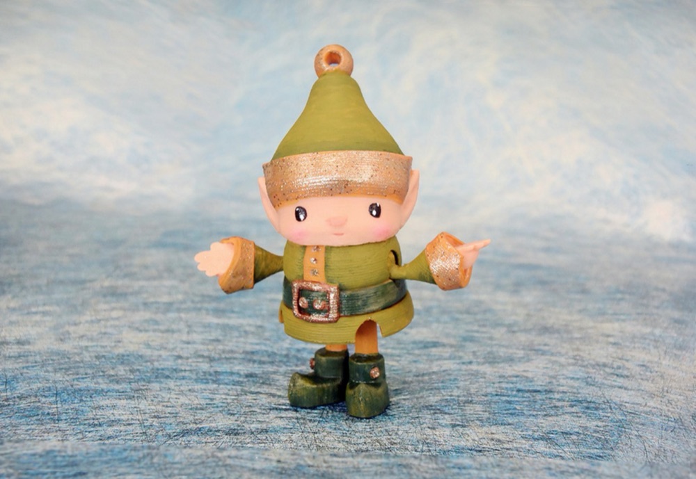 Eklemli Yılbaşı Süsü Seti (Noel Baba, Elf, Ren Geyiği) görsel 3