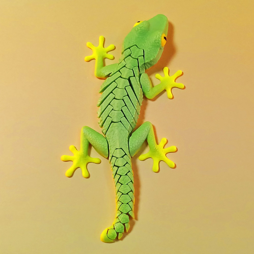 Eklemli Gecko Kertenkele Stres Oyuncağı — Esnek Gövde (6-25 cm Boyut Seçenekli)