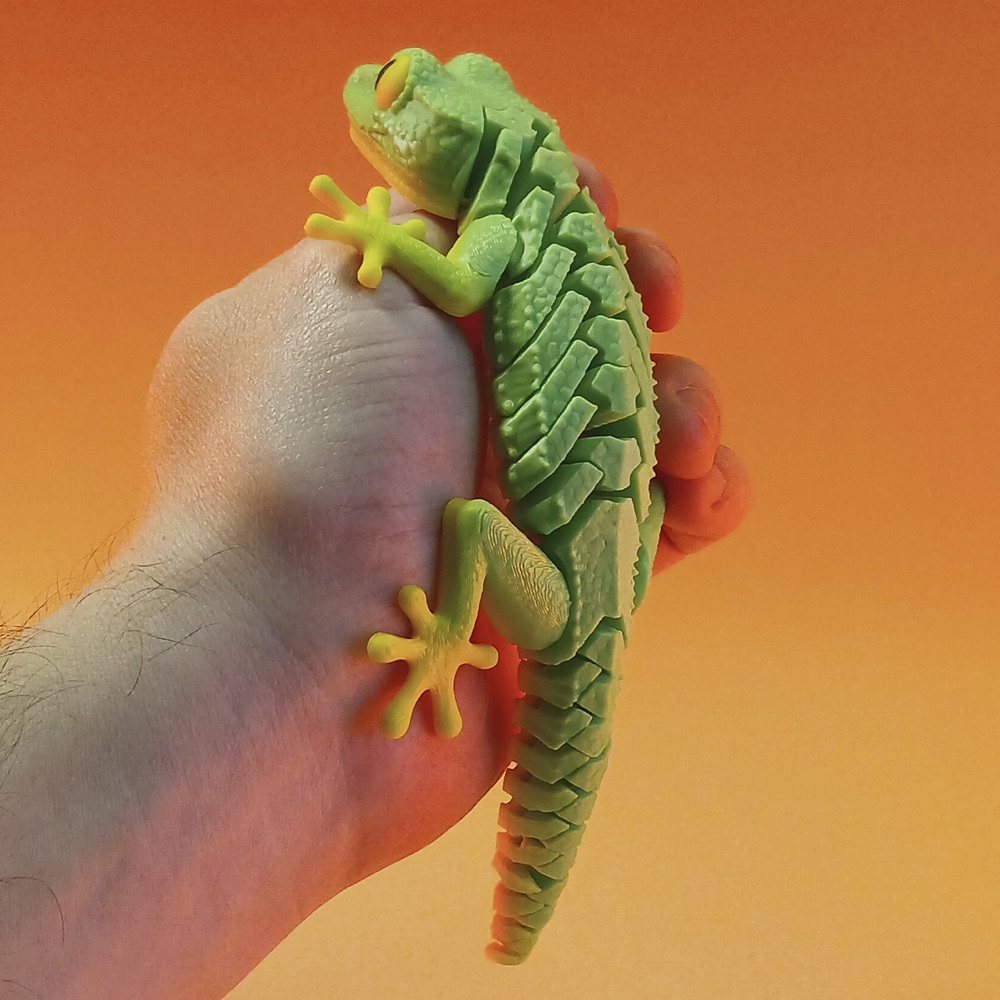 Eklemli Gecko Kertenkele Stres Oyuncağı — Esnek Gövde (6-25 cm Boyut Seçenekli) görsel 2