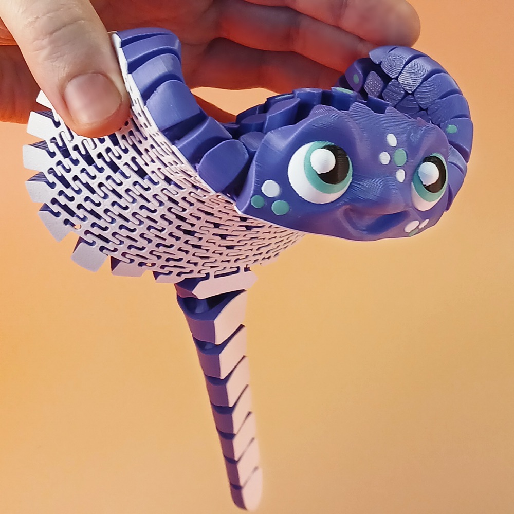 Eklemli Vatoz Stres Oyuncağı — Hareketli Gövde (6-25 cm Boyut Seçenekli) görsel 3