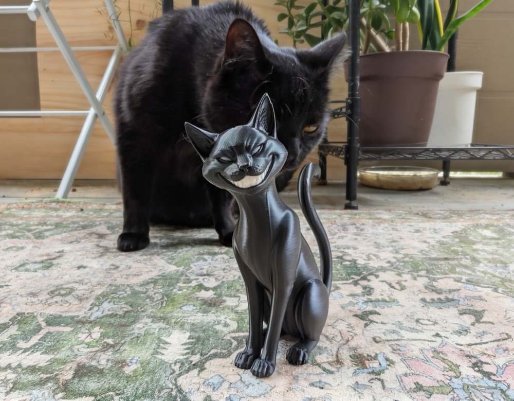 Sinsi Siyam Kedisi Heykeli — Sivri Kulaklı Sırıtan Kedi Figürü (6-25 cm Boyut Seçenekli) görsel 3