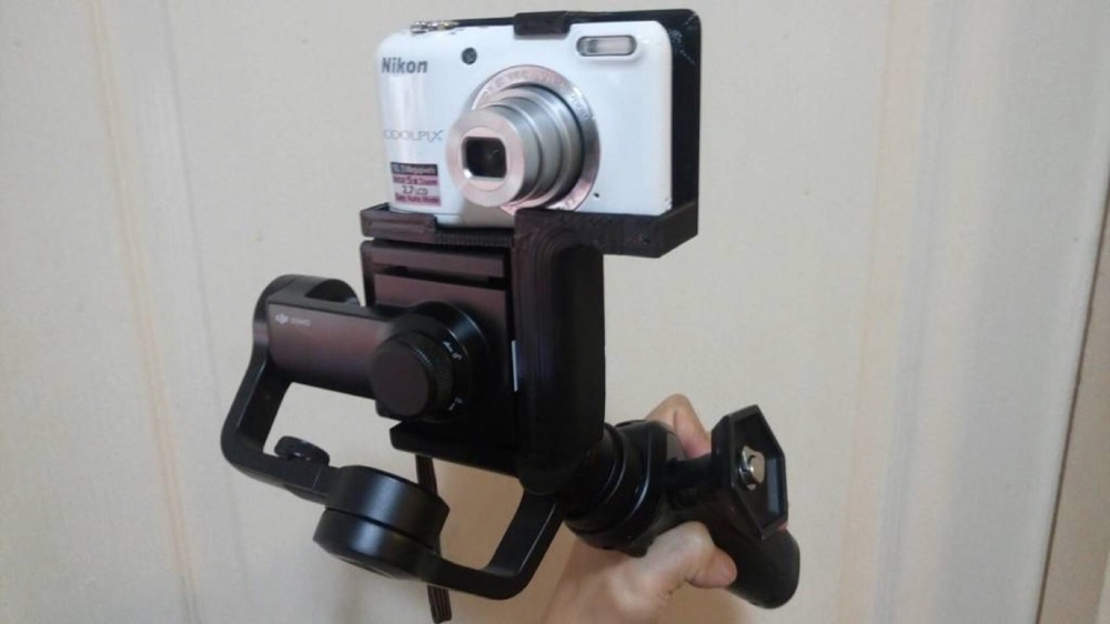 Nikon Coolpix L27 için DJI Osmo Gimbal Tutucusu (Kamera Çerçevesi + Taban Plakası)