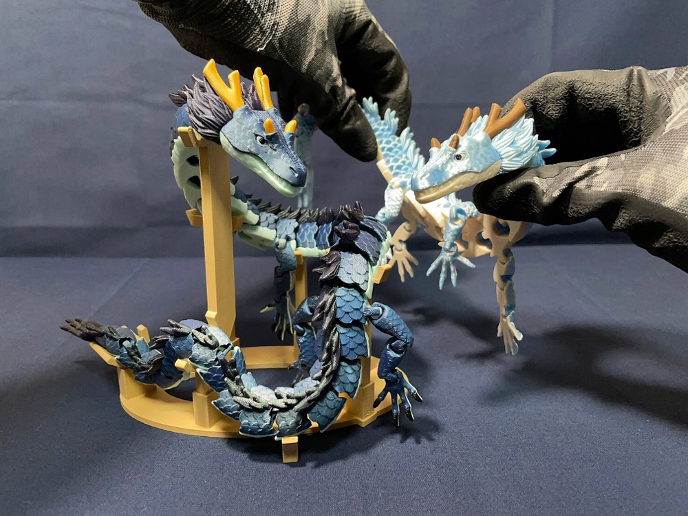 Eklemli Mavi Çin Ejderhası (6-25 cm Boyut Seçenekli) görsel 1