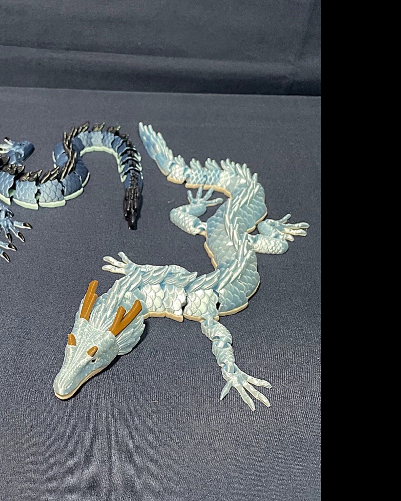 Eklemli Mavi Çin Ejderhası (6-25 cm Boyut Seçenekli) görsel 3
