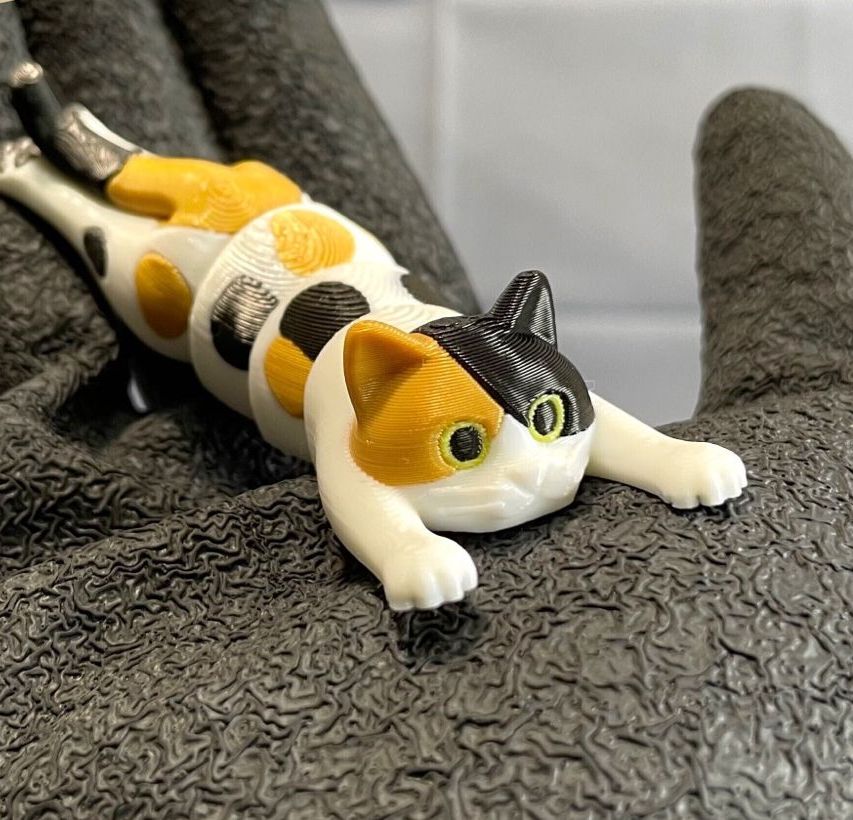 Eklemli Üç Renkli Kedi (6-25 cm Boyut Seçenekli) görsel 3