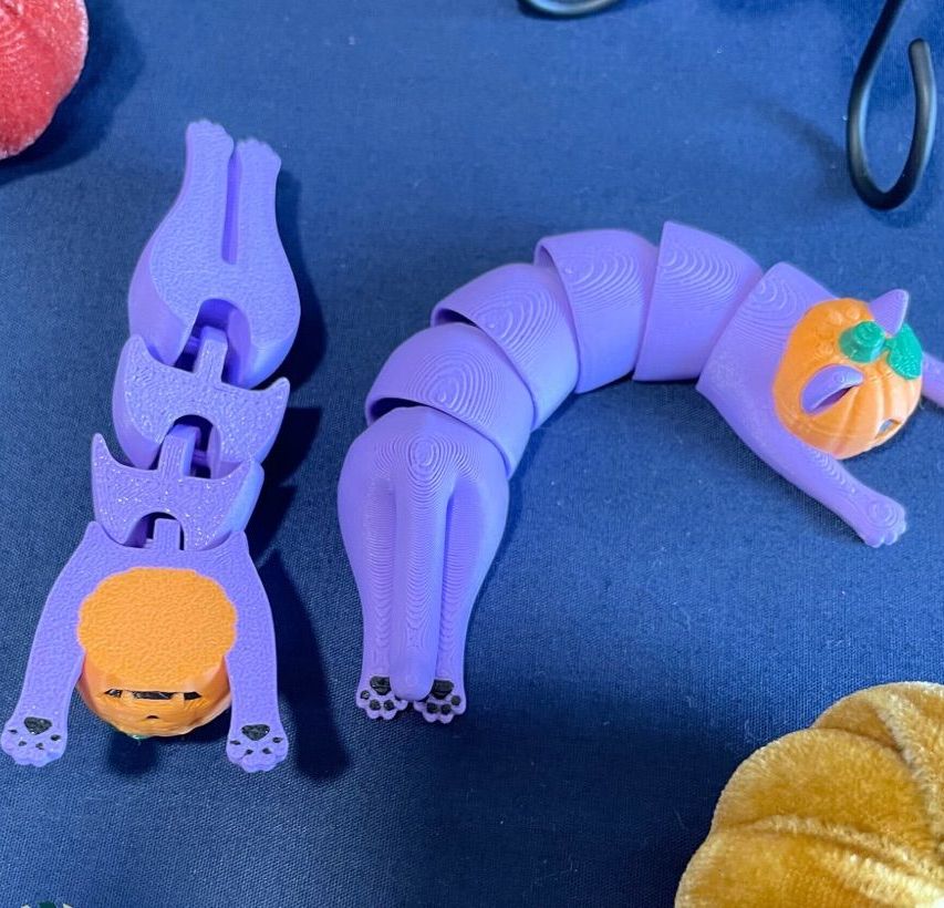 Eklemli Balkabağı Kedisi (6-25 cm Boyut Seçenekli) görsel 3