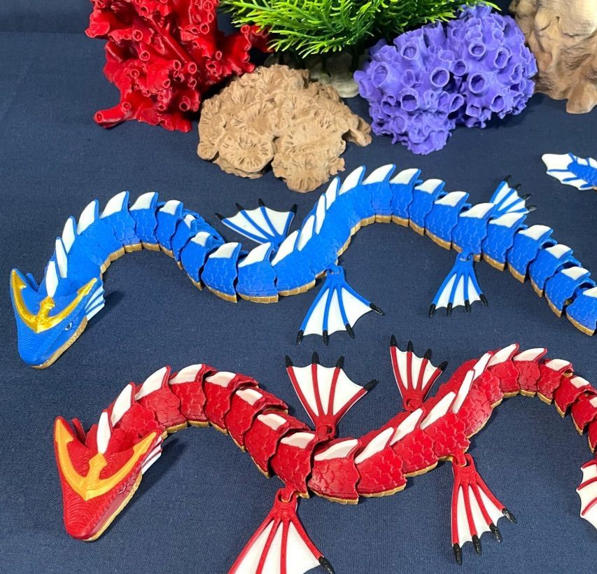 Eklemli Çapa Başlıklı Su Ejderhası (6-25 cm Boyut Seçenekli) görsel 2