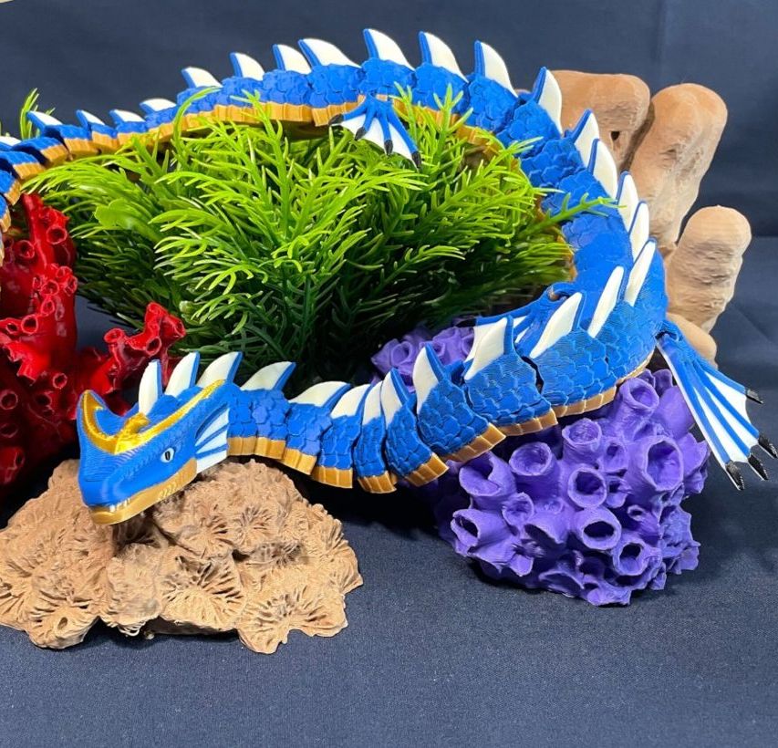 Eklemli Çapa Başlıklı Su Ejderhası (6-25 cm Boyut Seçenekli) görsel 3