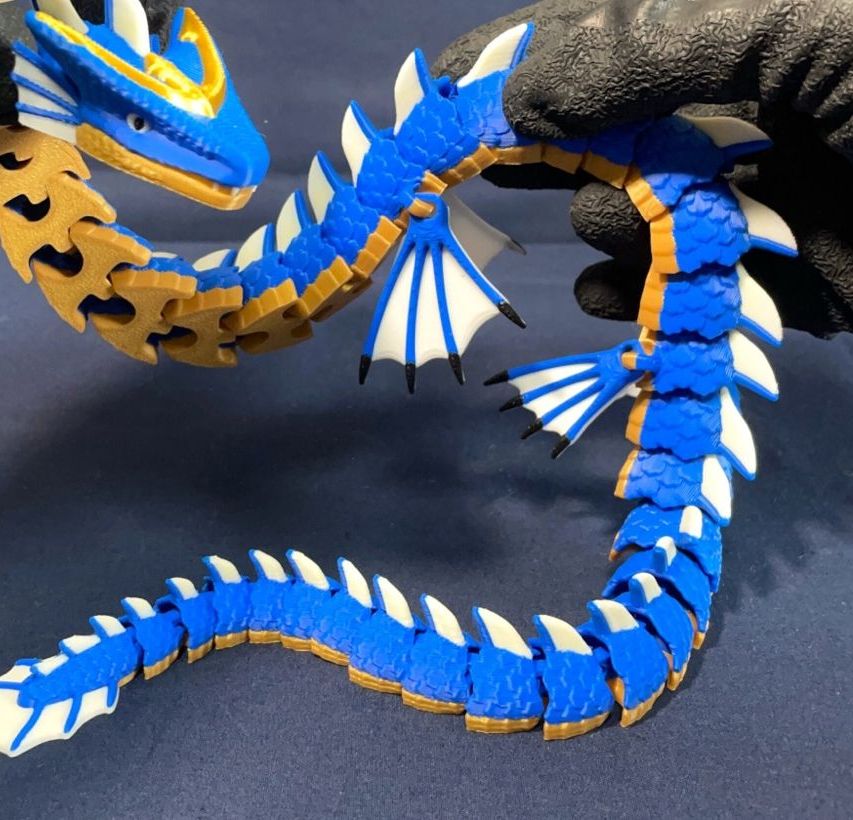 Eklemli Çapa Başlıklı Su Ejderhası (6-25 cm Boyut Seçenekli) görsel 4