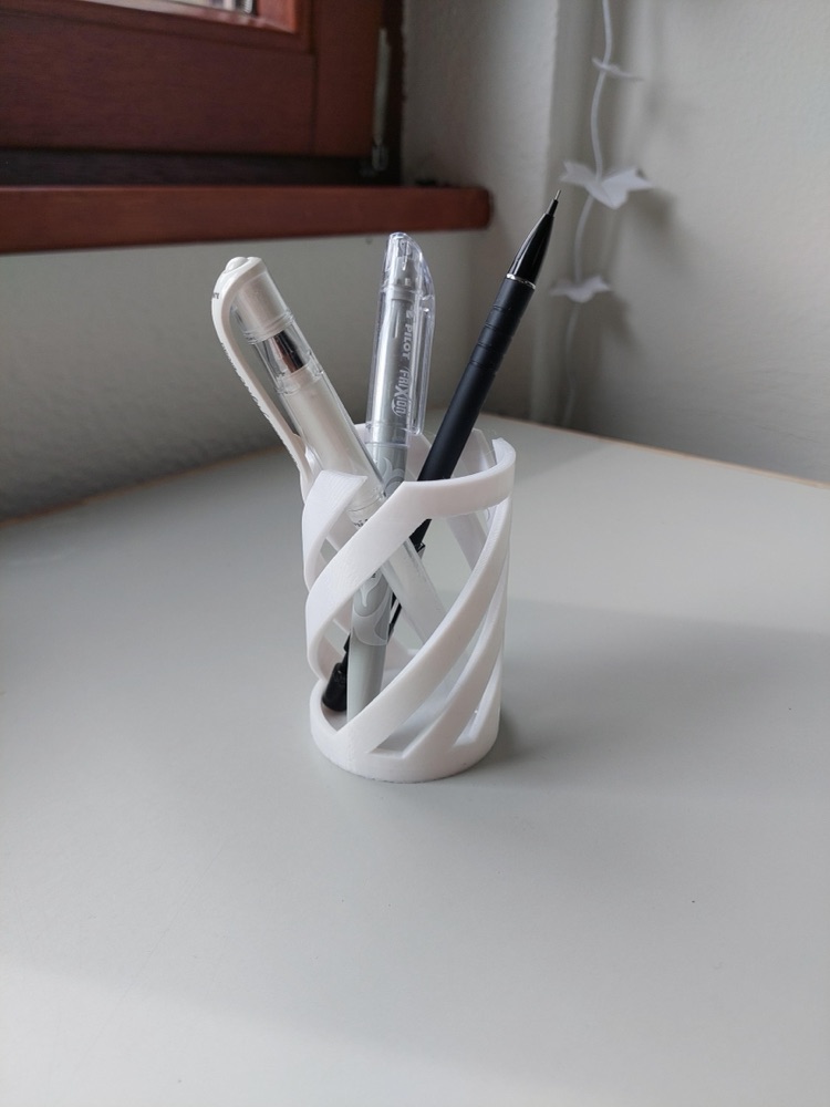 Helezon Kalemlik ve Saklama Bardağı — Modern Spiral Dekor Kabı (6-25 cm Boyut Seçenekli) görsel 2