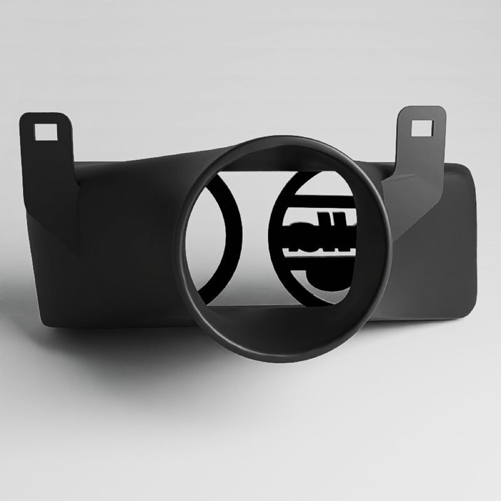 BMW E36 Far İçi Halka Çerçeveli Soğuk Hava Kanalı (131mm Angel Eye Uyumlu) görsel 2