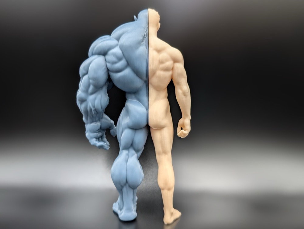 Yarı İnsan Yarı Canavar Dönüşüm Figürü — Bölünmüş Gövdeli Heykel (6-25 cm Boyut Seçenekli) görsel 2