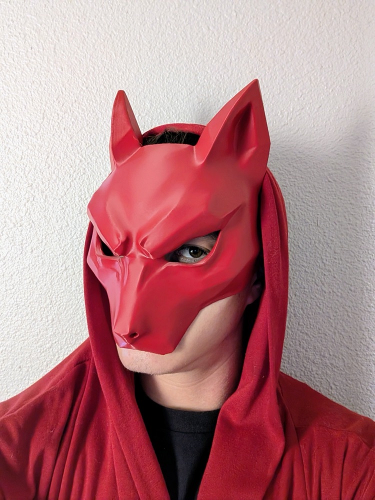 Kurt Maskesi — Açılı Hatlı Yırtıcı Cosplay ve Kostüm Maskesi (6-25 cm Boyut Seçenekli) görsel 4