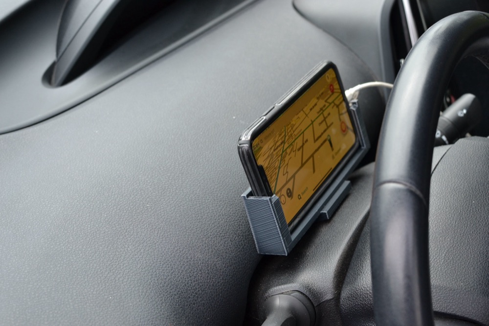 Toyota Prius Direksiyon Kolonu Telefon Tutucu (Yatay) görsel 3