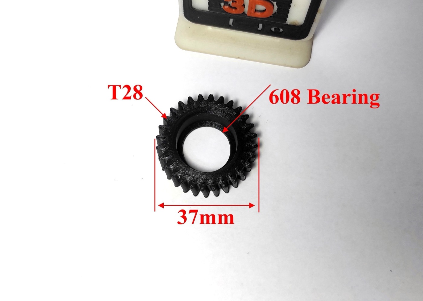 Elektrikli Bisiklet (E-bike) Motor Dişlisi 28 Diş 37mm T28 D37 görsel 4