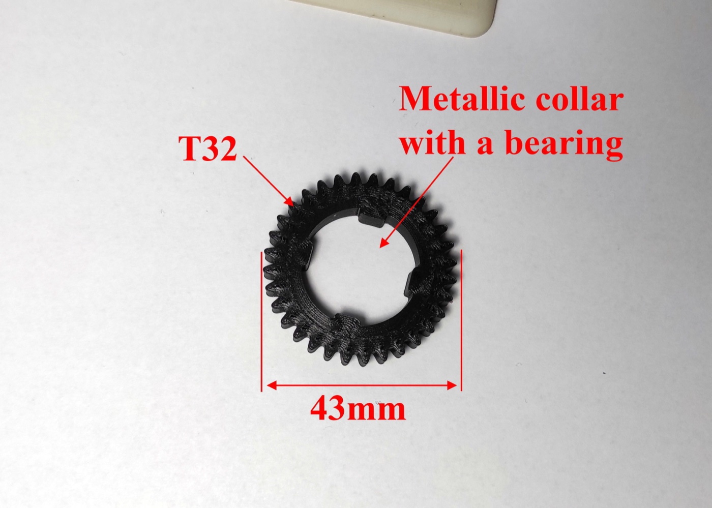 Elektrikli Bisiklet (E-bike) Motor Dişlisi 32 Diş 43mm T32 D43 görsel 3