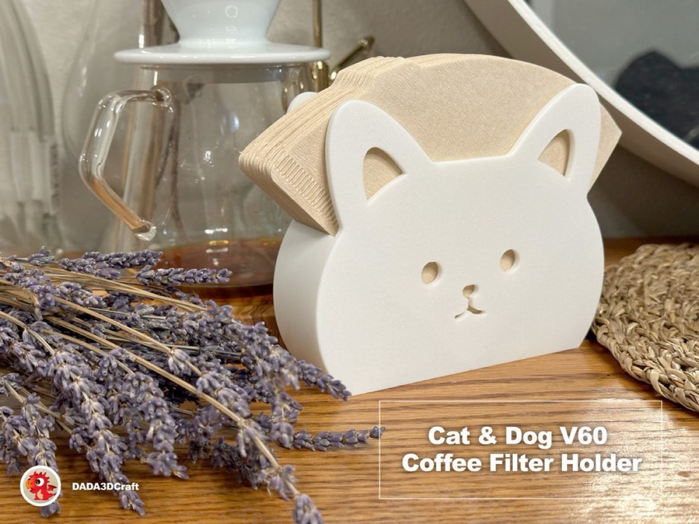 Kedi Figurlu V60 Kahve Filtre Tutucu görsel 2
