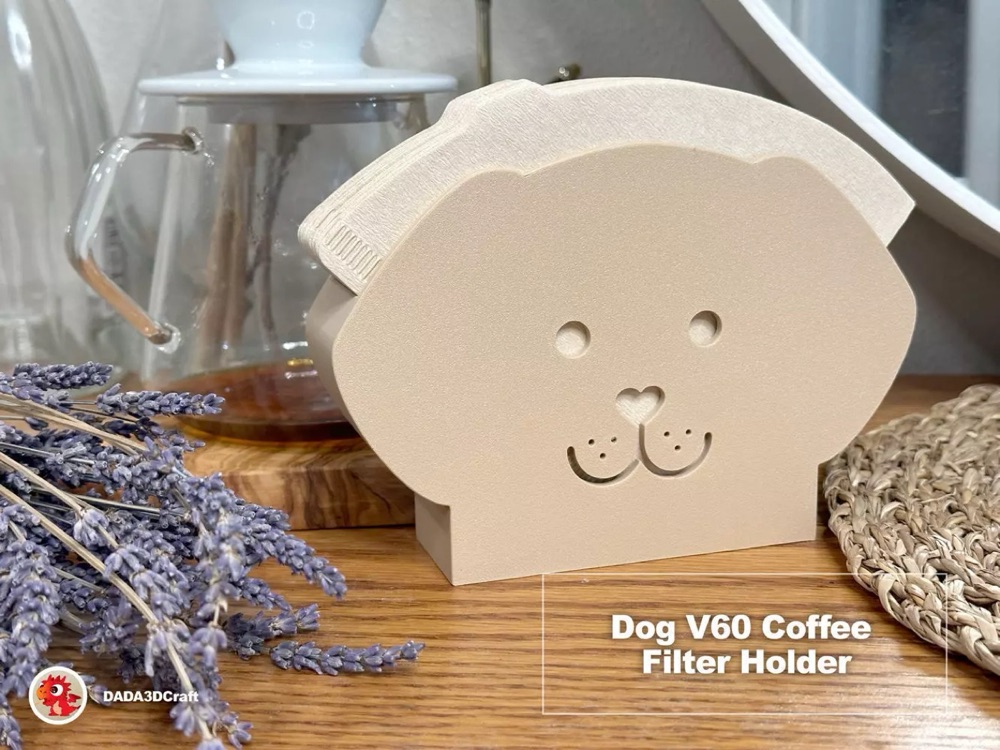 Labrador Figurlu V60 Kahve Filtre Tutucu görsel 1