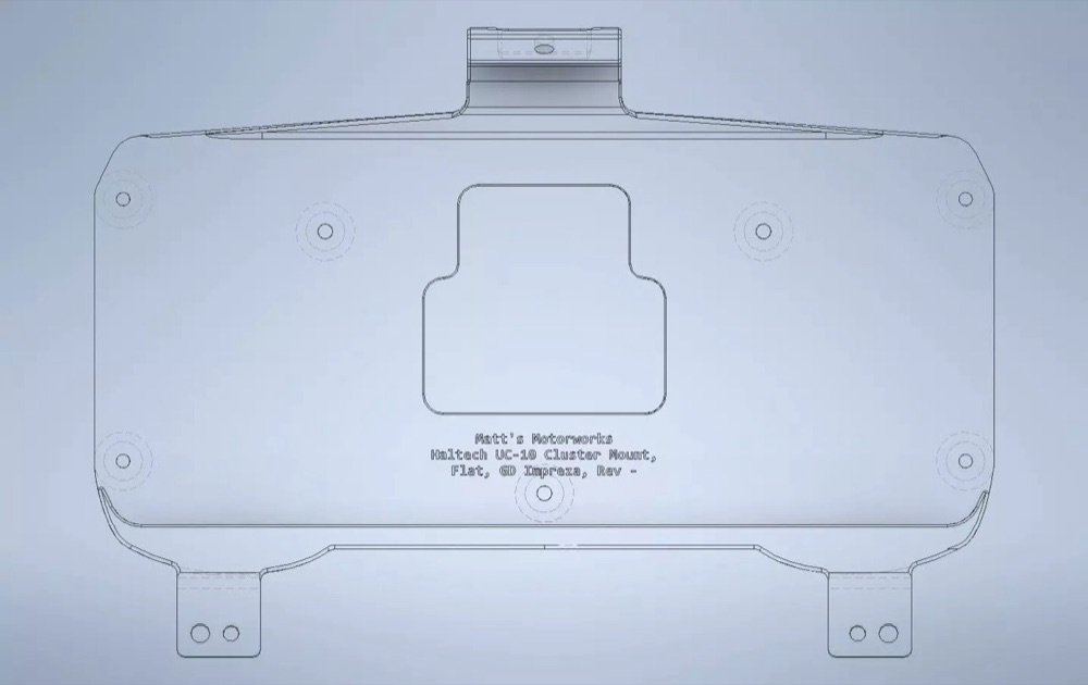 Subaru Haltech UC-10 Düz Gösterge Montaj Braketi görsel 3