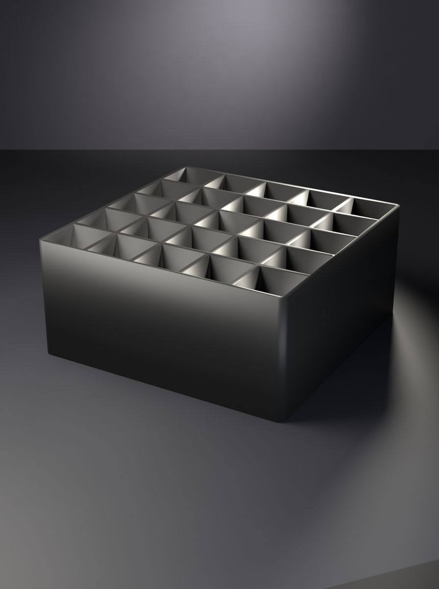 Derin Açık Organizer Kutu (110 × 110 × 50 mm, 5 × 5 Gözlü)