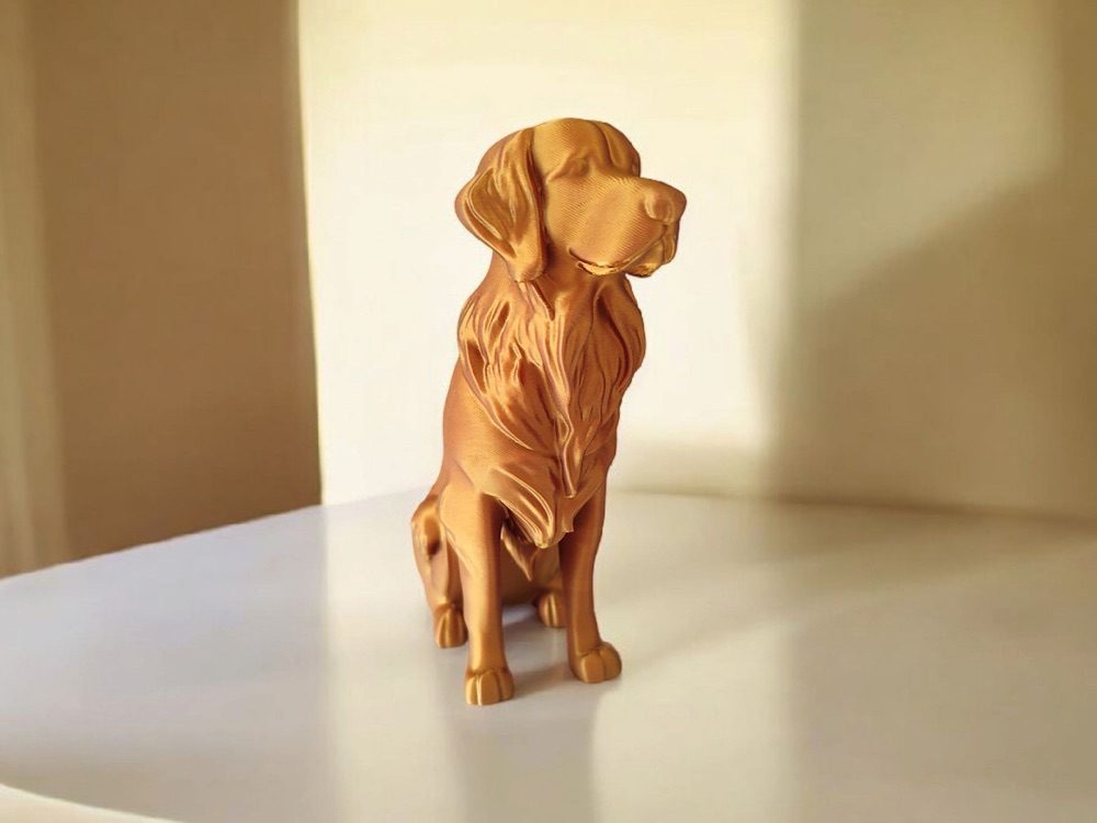 Golden Retriever Heykelciği görsel 2