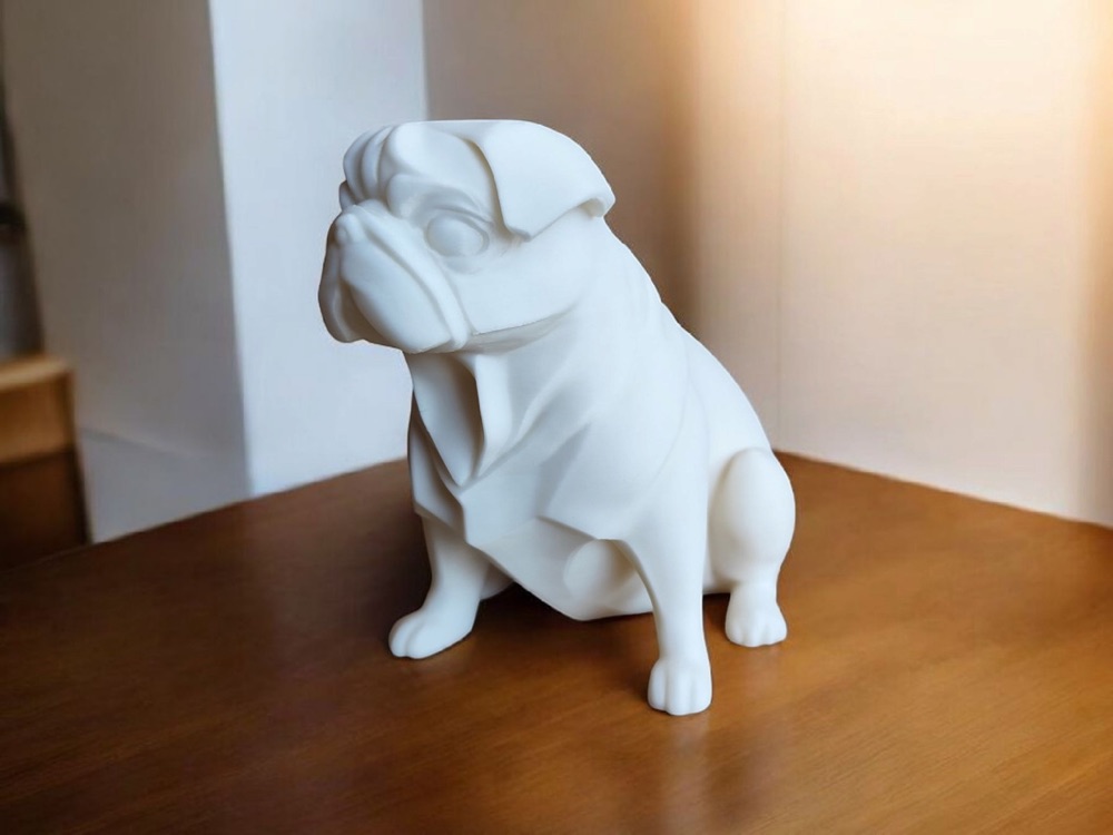 Toparlak Pug Heykelciği görsel 2