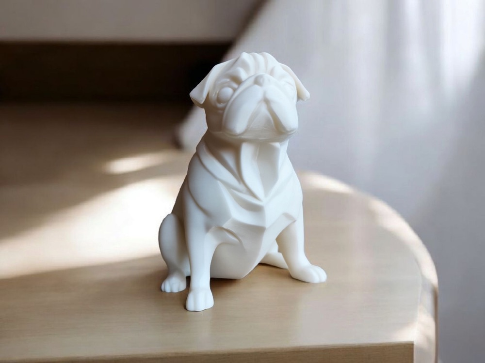 Toparlak Pug Heykelciği görsel 3