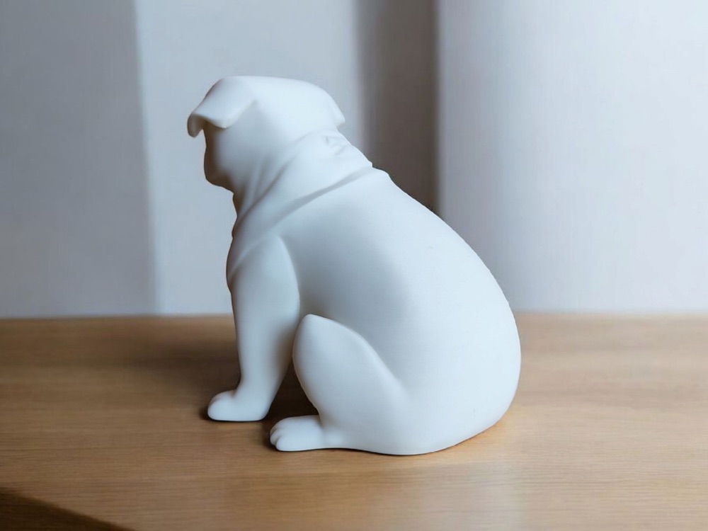 Toparlak Pug Heykelciği görsel 4