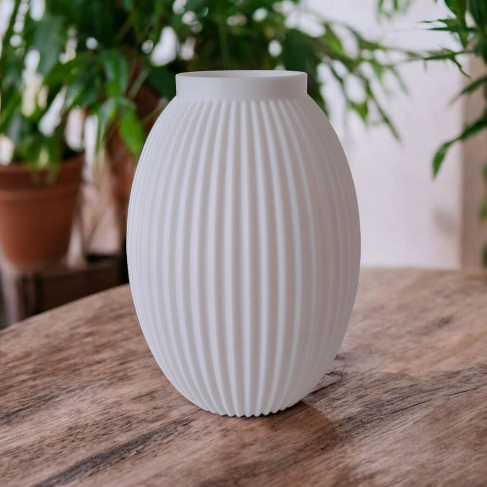 Yivli Kabarık (Bulbous) Vazo görsel 2