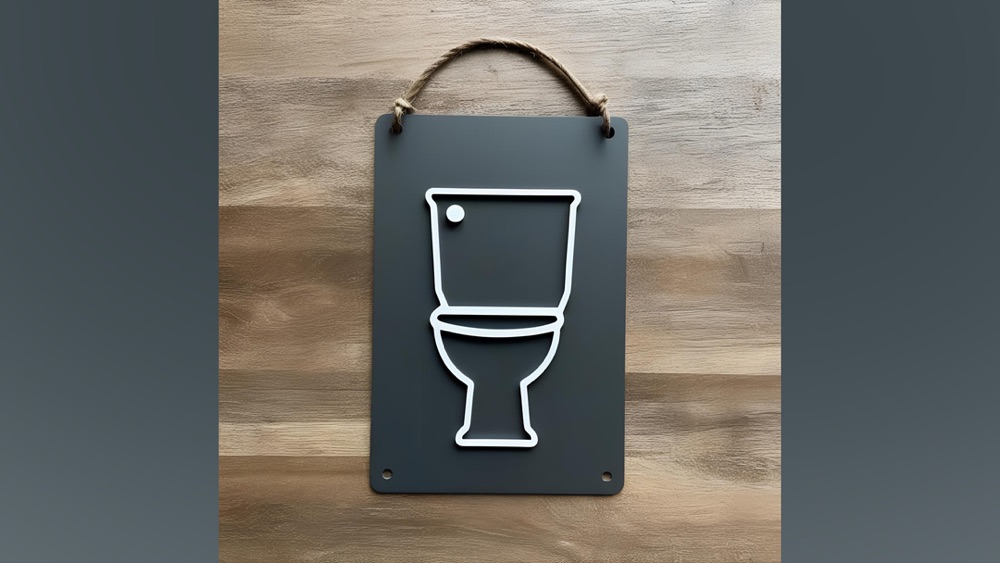 Modern Tuvalet Kapı Tabelası